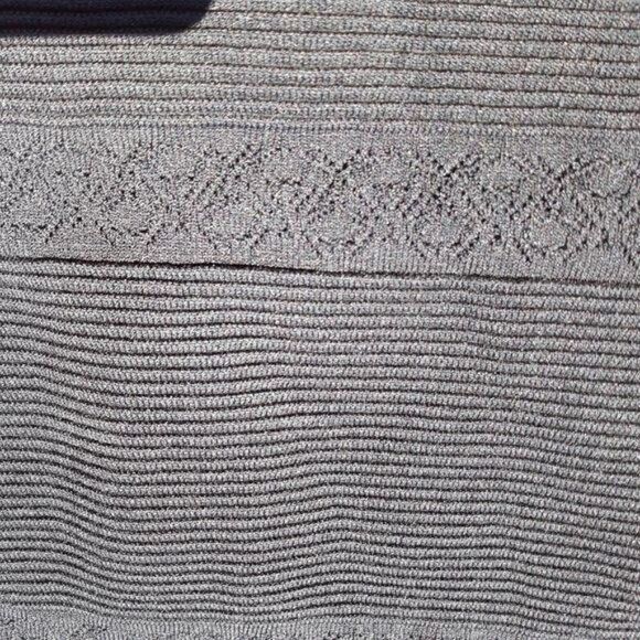 Carmen Marc Valvo Bodycon Bandage Rib Textured Knit Sleeveless Dress Black Sz XS - Picture 11 of 11